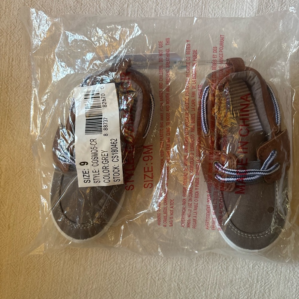 Carter's Gray Baby Walker Shoes
